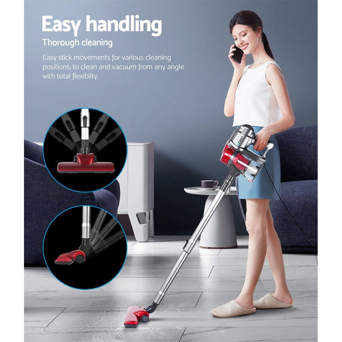 Light Powerful 450W Stick Handstick Vacuum Cleaner | Red Corded Vacuum Cleaner