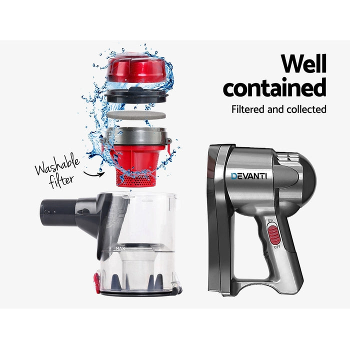 Light Powerful 450W Stick Handstick Vacuum Cleaner | Red Corded Vacuum Cleaner