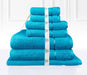 Luxury Kingtex 100% Supreme Cotton Towel Set | 100% Cotton Bath Towel Set | 2 Size Sets - 17 Colours Bath Towels & Washcloths 7 Piece Set / AQUA Ontrendideas Bed and Bath