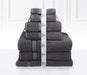 Luxury Kingtex 100% Supreme Cotton Towel Set | 100% Cotton Bath Towel Set | 2 Size Sets - 17 Colours Bath Towels & Washcloths 7 Piece Set / CHARCOAL Ontrendideas Bed and Bath