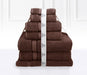 Luxury Kingtex 100% Supreme Cotton Towel Set | 100% Cotton Bath Towel Set | 2 Size Sets - 17 Colours Bath Towels & Washcloths 7 Piece Set / CHOCOLATE Ontrendideas Bed and Bath