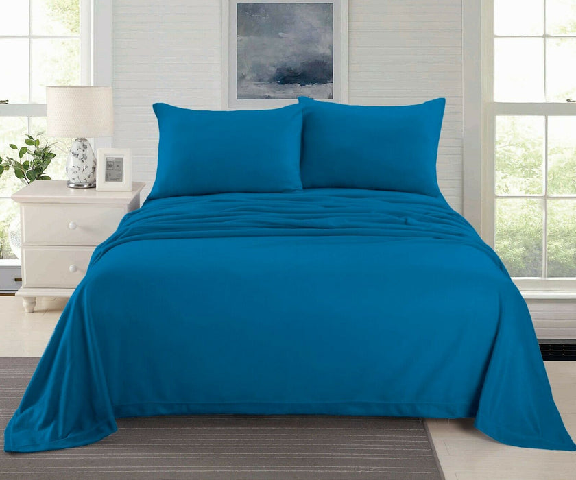 Ultra Soft Cashmere Touch Polar Fleece Style Flannel Sheet Set | Warm Winter Sheets | 5 Sizes - 8 Colours Bed Sheets Single / Royal Blue Ontrendideas Bed and Bath