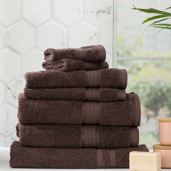 7 or 14pc Soft Deluxe Bamboo Cotton 650 GSM Towel Set by Renee Taylor | 8 Colours