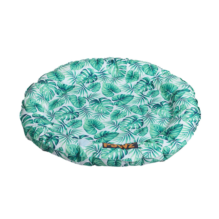 Pawzee Cool Gel Waterproof Pet Bed Mat | Self Cooling Round Dog Bed | Fauna Medium