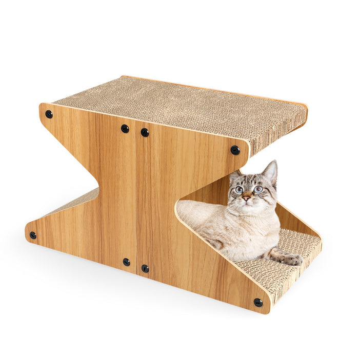 Pawzee Two Tier Cat Scratcher and Cat Bed in One | Cat Bed Scratcher