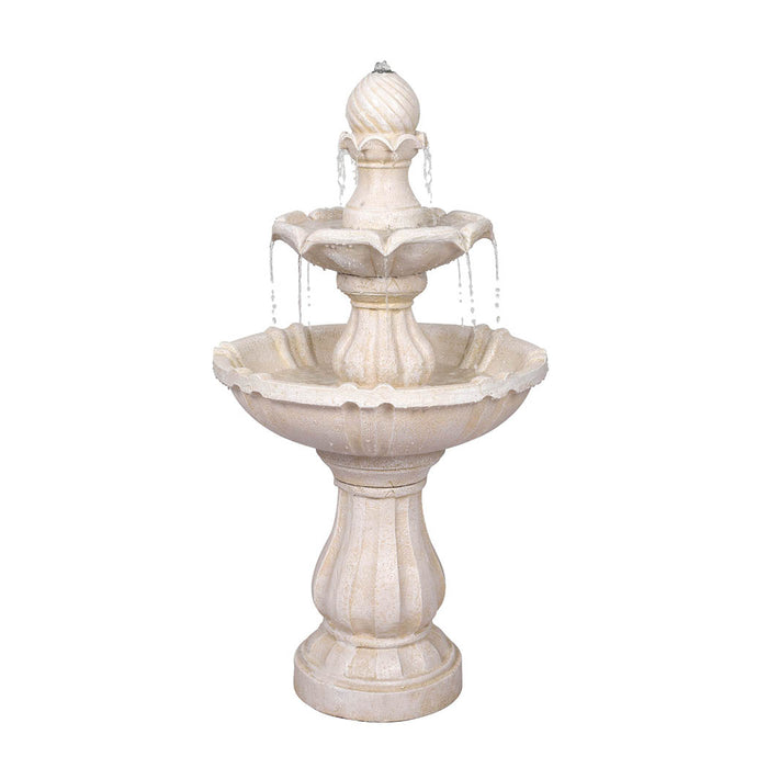 Classic 98cm Electric Water Fountain | Ourdoor Bird Bath Water Feature in White