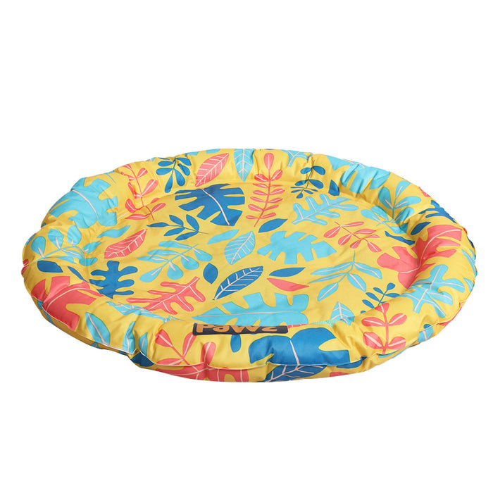 Pawzee Cool Gel Waterproof Pet Bed Mat | Self Cooling Round Dog Bed | Splash Large