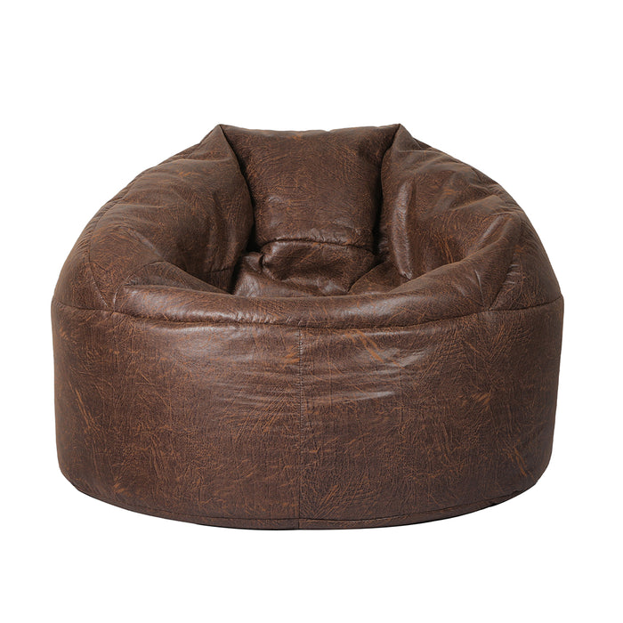 Ottoman Bean Bag Chair Cover PU Indoor Home Game Lounger Seat Lazy Sofa Large