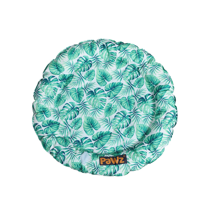 Pawzee Cool Gel Waterproof Pet Bed Mat | Self Cooling Round Dog Bed | Fauna Medium