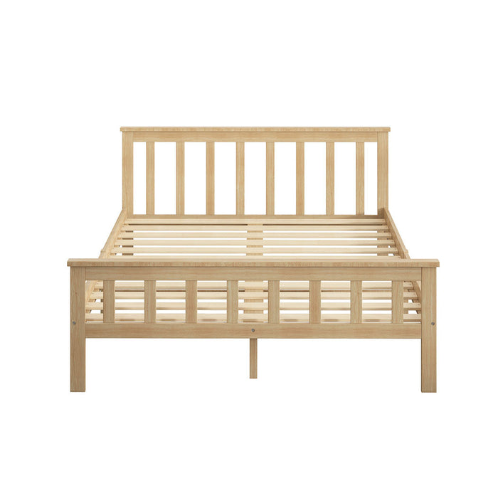 Tiana High Quality Solid Wooden Timber Bed | Easy Assembly Quality Timeber Slat Bed Frame | 4 Sizes - 2 Models - 2 Colours