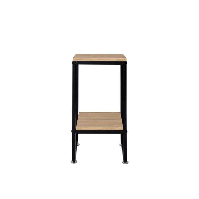 Natura 60cm 2 Tier Wooden Metal Plant Stand | Flower Pot Shelves and Stand in Burlywood