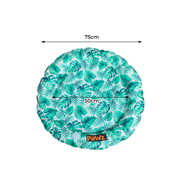 Pawzee Cool Gel Waterproof Pet Bed Mat | Self Cooling Round Dog Bed | Fauna Medium