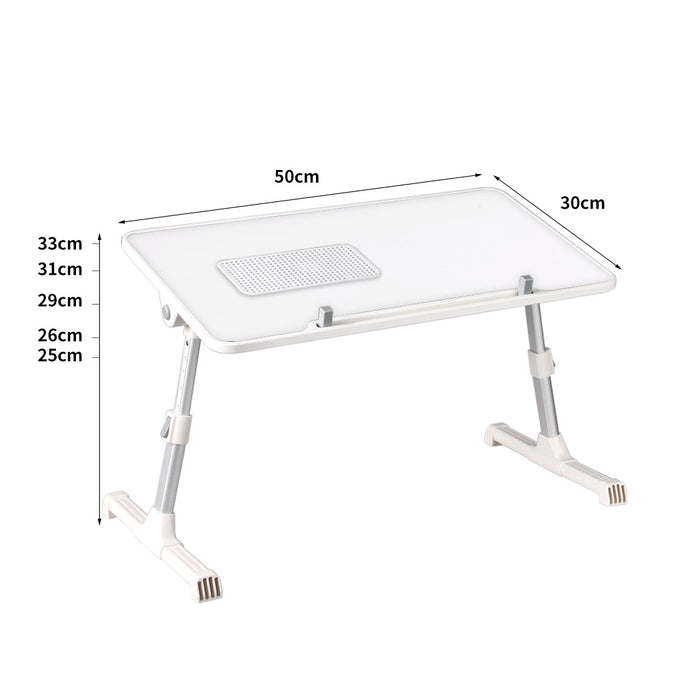 Techsta 50cm Laptop Desk | Portable Foldable Computer Stand Table in White