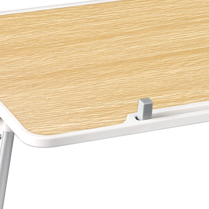 Levede Laptop Desk Up Computer Stand Table Foldable Tray Adjustable Bed Sofa Oak