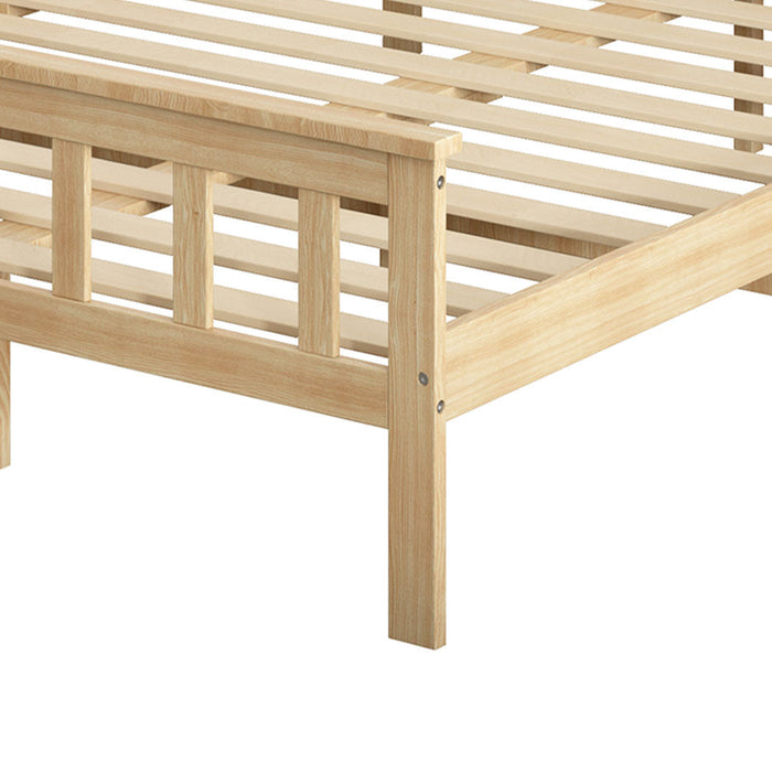 Tiana High Quality Solid Wooden Timber Bed | Easy Assembly Quality Timeber Slat Bed Frame | 4 Sizes - 2 Models - 2 Colours
