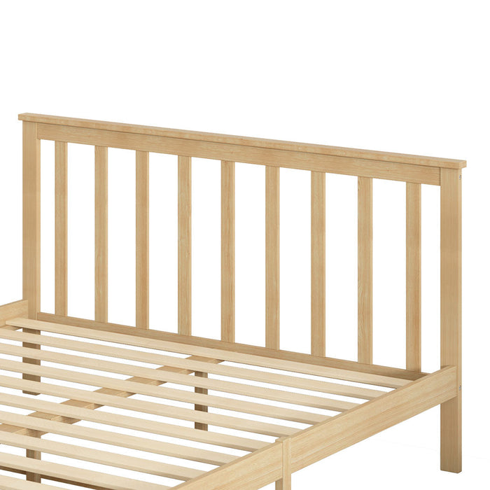 Tiana High Quality Solid Wooden Timber Bed | Easy Assembly Quality Timeber Slat Bed Frame | 4 Sizes - 2 Models - 2 Colours