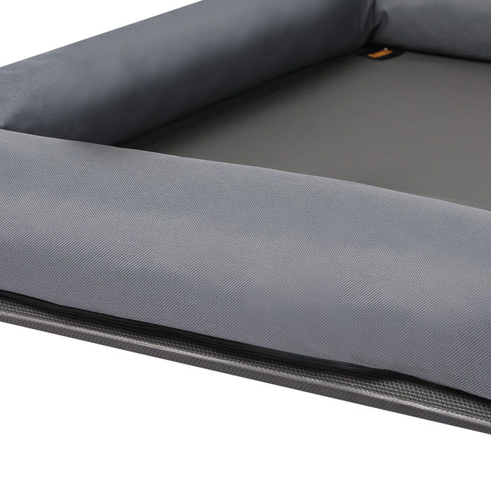 Pawzee Elevated Pet Bed | Dog Puppy Cat Raised Trampoline Hammock in Grey Large