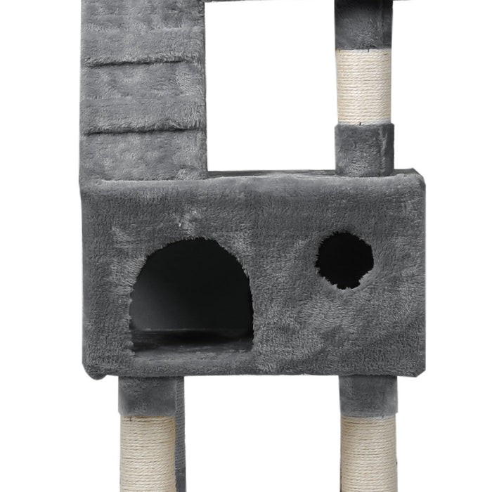 Pawzee 140cm Giant Cat Tree Scratching Post Tower For Large Cats in Grey