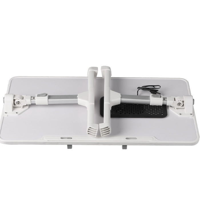Techsta 50cm Laptop Desk | Portable Foldable Computer Stand Table in White
