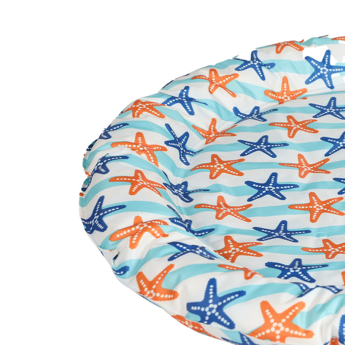 Pawzee Cool Gel Waterproof Pet Bed Mat | Self Cooling Round Dog Bed | Starfish Large