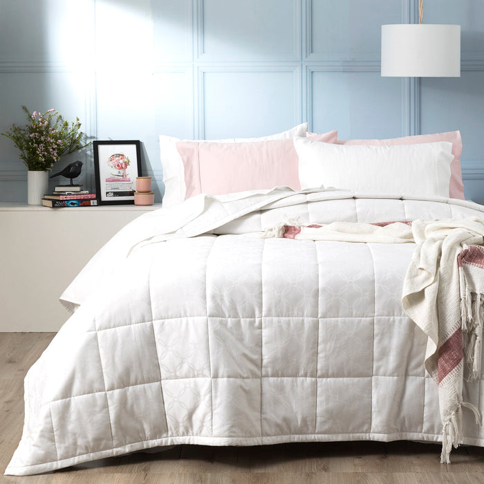 Ddecor Home 500 TC 100% Organic Cotton Jacquard 3pc Comforter Set | 8 Designs - 3 Sizes