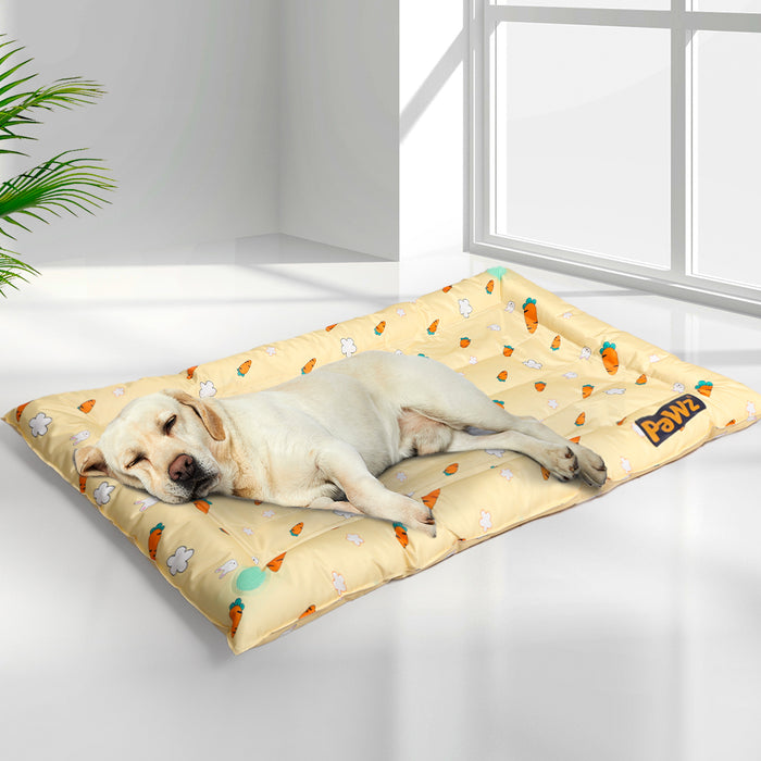Pawzee Cool Gel Waterproof Pet Bed Mat | Self Cooling Dog Bed | Carrot Medium