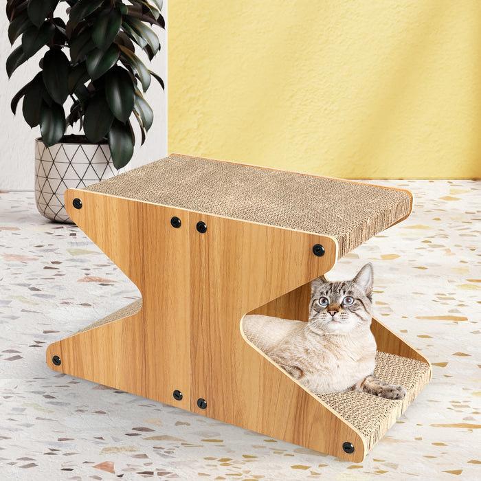 Pawzee Two Tier Cat Scratcher and Cat Bed in One | Cat Bed Scratcher