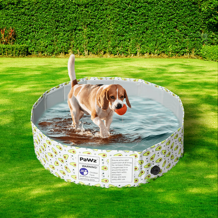 Pawzee 100cm Pet Swimming Pool | Portable Dog Cooldown Pool Fun Play - Avocado