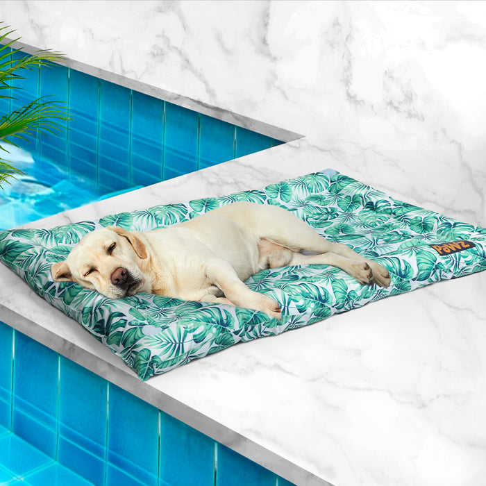 Pawzee Cool Gel Waterproof Pet Bed Mat | Self Cooling Dog Bed | Fauna Large