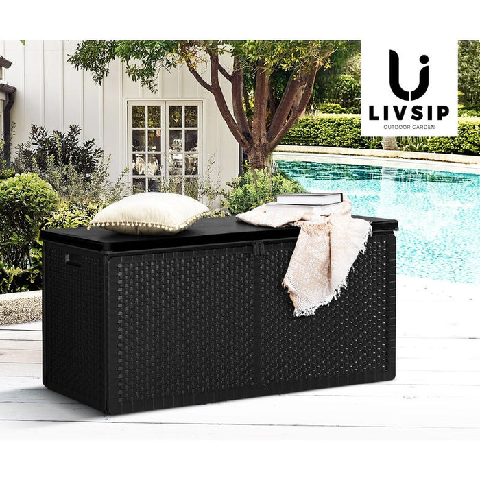 Super Premium 310L Outdoor Storage Box and Bench | Lockable Weatherproof Garden Storage Box | 2 Colours