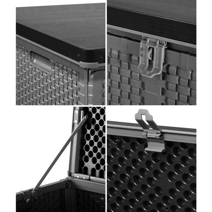 Super Premium 310L Outdoor Storage Box and Bench | Lockable Weatherproof Garden Storage Box | 2 Colours