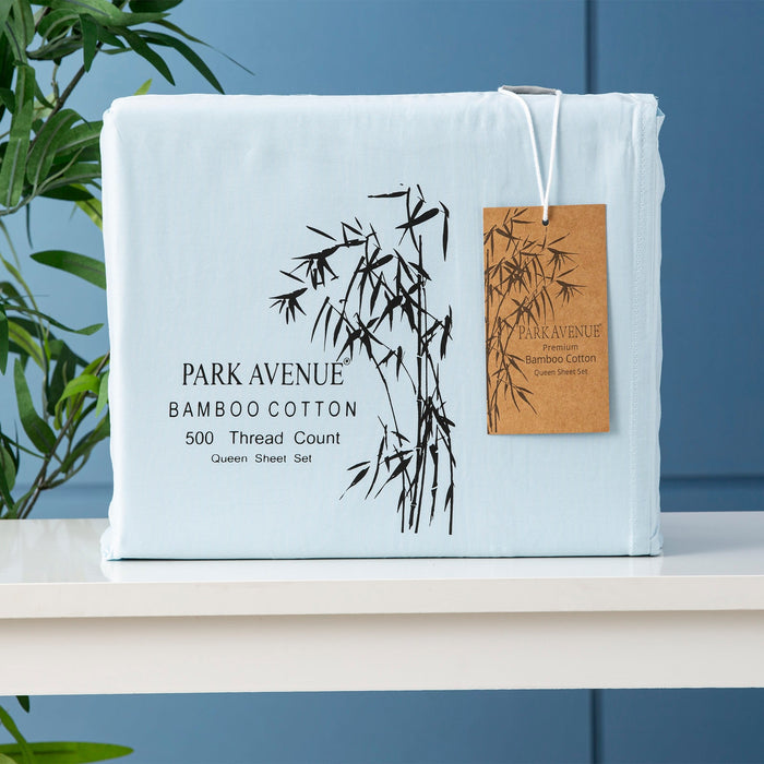 500TC Superior Bamboo Cotton Hotel Quality Sheet  Set by Park Avenue | Premium Fibre and Quality | 7 Sizes - 8 Colours