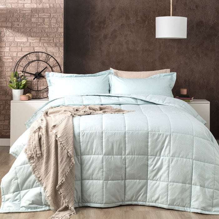Ddecor Home 500 TC 100% Organic Cotton Jacquard 3pc Comforter Set | 8 Designs - 3 Sizes