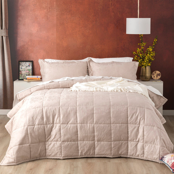 Ddecor Home 500 TC 100% Organic Cotton Jacquard 3pc Comforter Set | 8 Designs - 3 Sizes