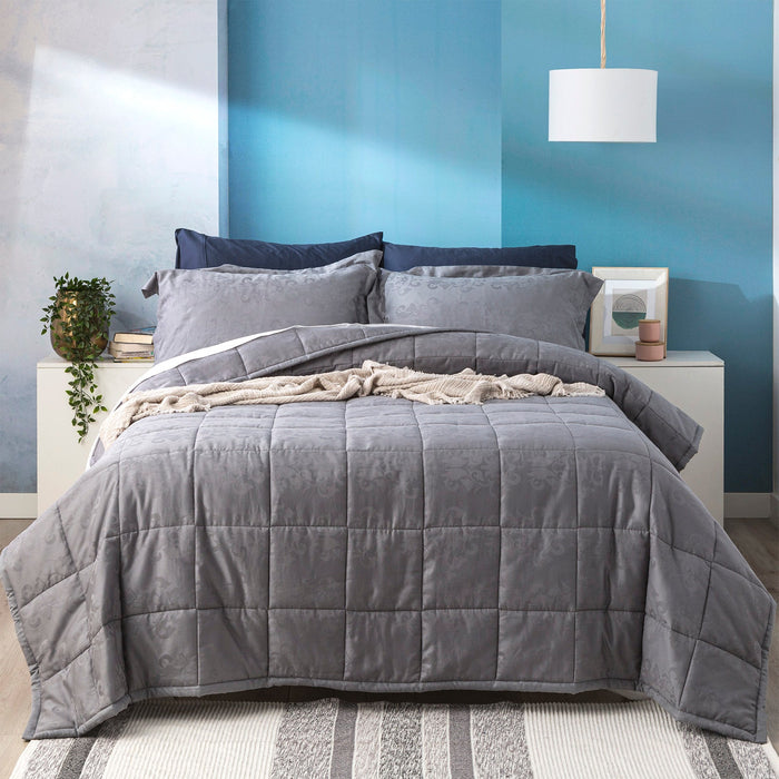 Ddecor Home 500 TC 100% Organic Cotton Jacquard 3pc Comforter Set | 8 Designs - 3 Sizes