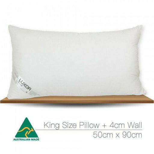 1 or 2 Extra Large King Size Memory Resistant Fibre Pillows 4cm Gusset Australian Made Quality Pillows Pillows Ontrendideas Bed and Bath