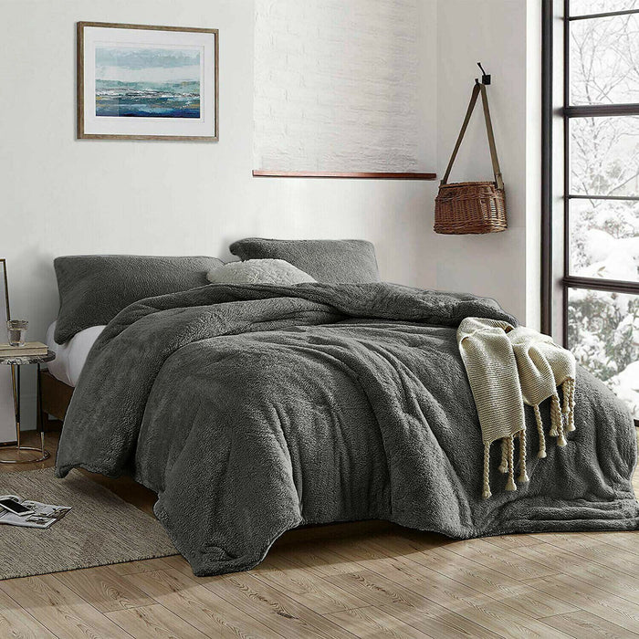 Fluffy Teddy Fleece Quilt Cover Set | Ultra Warm Bedding Cover Soft Fluffy | 4 Sizes- 6 Colours Quilt Cover Set Ontrendideas Bed and Bath