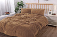 Fluffy Teddy Fleece Quilt Cover Set | Ultra Warm Bedding Cover Soft Fluffy | 4 Sizes- 6 Colours Quilt Cover Set Single / Camel Ontrendideas Bed and Bath