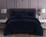 5 Piece Shaggy Fleece Comforter Set | Super Warm Soft Fleece Comforter | Fluffy Soft Bedding Cover | 2 Sizes - 4 Colours Quilts & Comforters Queen / Midnight Blue Ontrendideas Bed and Bath