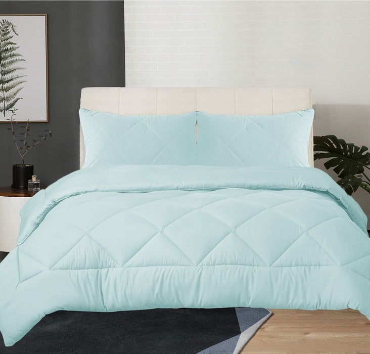 Ultra Soft Cashmere Touch Mink Flannel Comforter Set | Winter Warmth Comforter | 5 Sizes - 5 Colours Quilts & Comforters Single / Aqua Ontrendideas Bed and Bath
