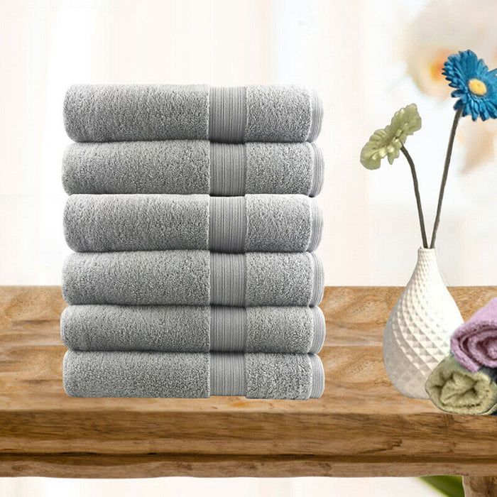 6pc 100% Ultra Soft Cotton Face Washer Set or Hand Towel Set Fine Hotel Quality | 7 Colours